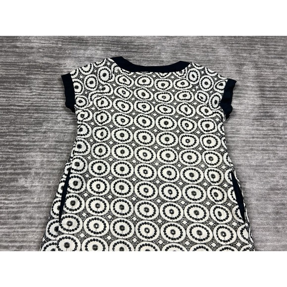 Blu Sage Dress Womens 10 Black & White Short Sleeve Mini Shift Casual - Picture 8 of 12